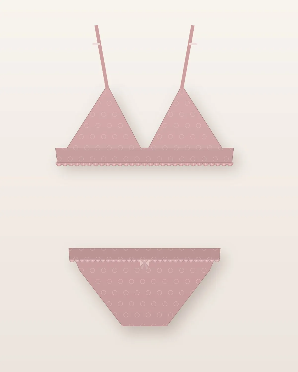 Conjunto Encaje Jazmín en Rosa Viejo