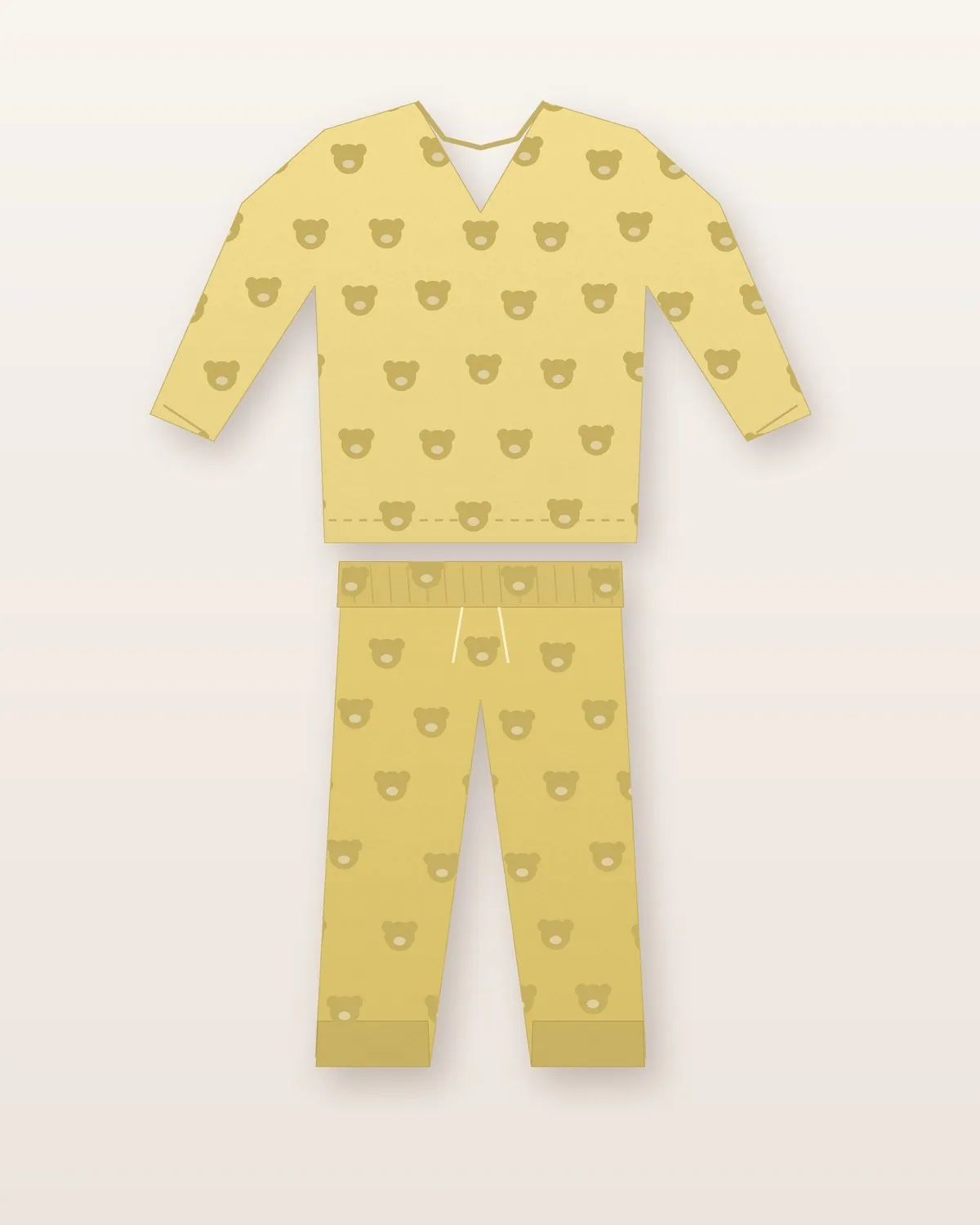 Pijama Infantil Ositos en Amarillo